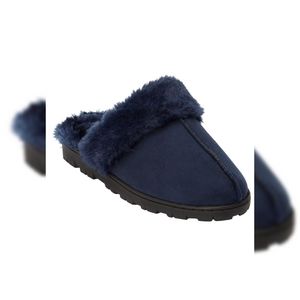 Comfortview Faux Suede Fur Clog Slipper